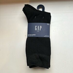 New Gap Socks Package 3 Pairs Men’s Black Cotton Crews Casual Dress Preppy Socks